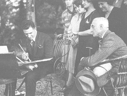 Felice Casorati dipinge alla presenza di Gualino