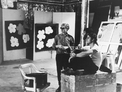 © Estate of Fred W. McDarrah - Warhol, Sitney, & Malanga In The Factory, 1964