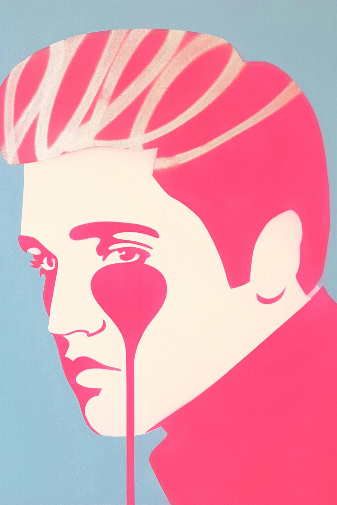 Pure Evil - Pure Elvis - Spray Paint on Canvas - 100x100cm