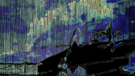 Toru Ishii, Blast, Yuzen Dyeing on silk, Wood Frame, 2013, © Toru Ishii