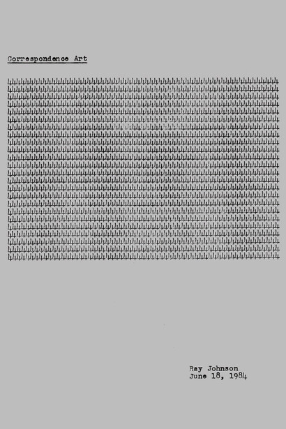 Ejemplo del Mail Art de Ray Johnson