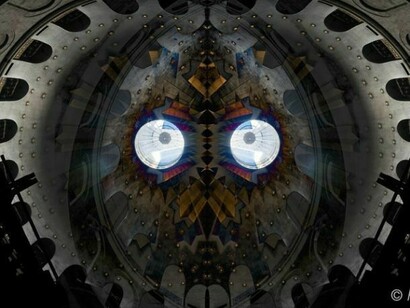 Francesco Vitali: Gerusalemme. "Fiori di Cemento" (Jerusalem Cement Flowers) Careful I’m watching you, 2010 Cm 59 x 120, Lenticular moving print Limited edition 5 copies + 1 Artist proof  
