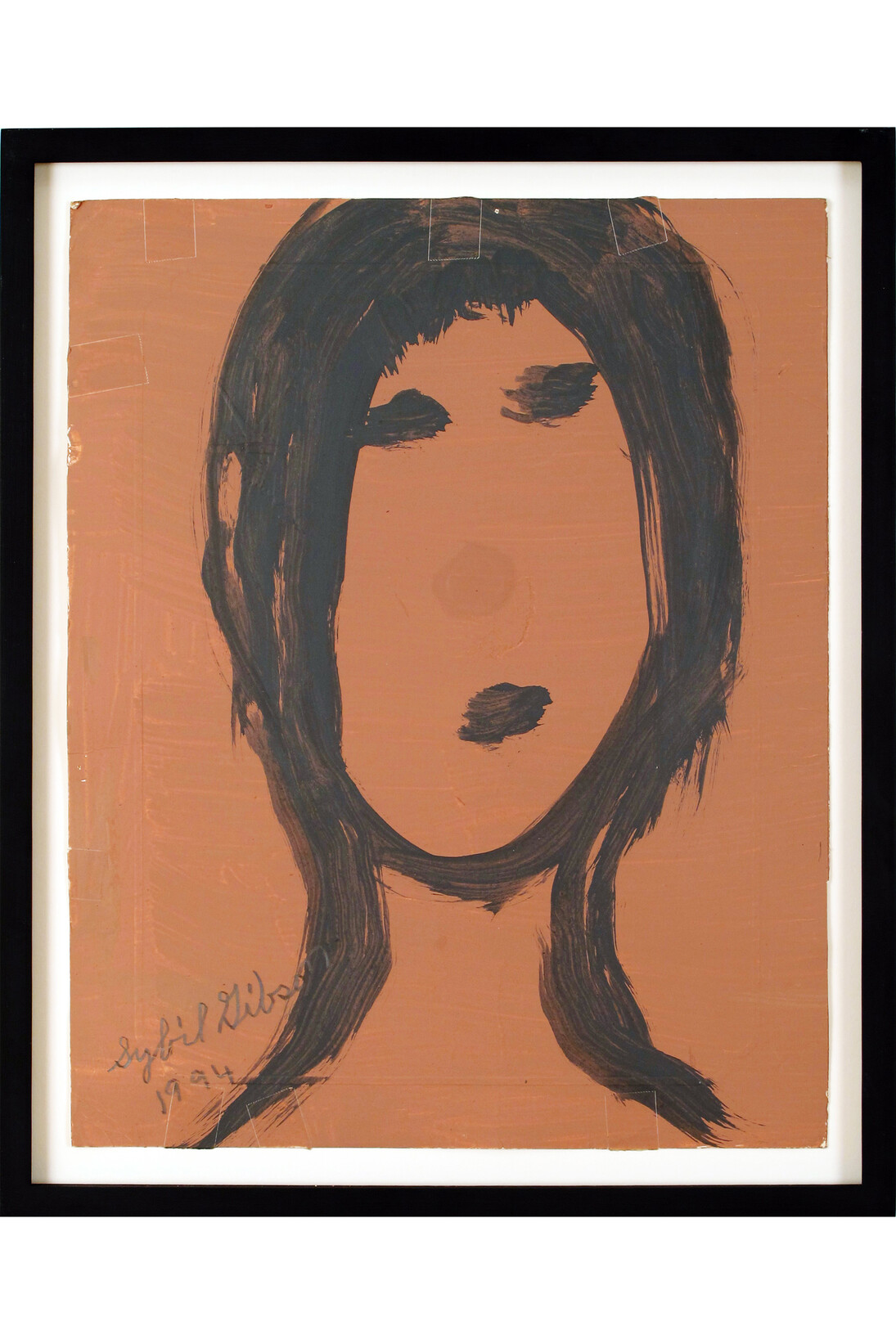 Sybil Gibson, Silhette II, 1994, Acrylic on heavy white board, 14 x 11 inches; 35.6 x 27.9 cm