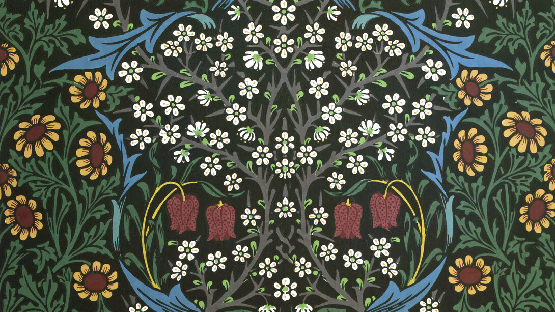 William Morris, Blackthorn wallpaper (detail), designed 1892. Courtesy of William Morris
Gallery