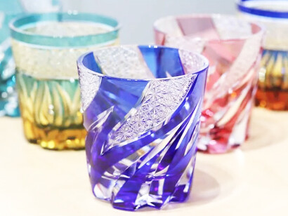 Edo kiriko cut glass, Haku Glass © Nariyuki Matsuzawa 