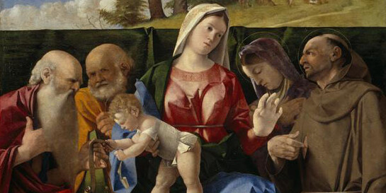 Lorenzo Lotto, The Virgin and Child with Saints Jerome, Peter, Francis and an Unidentified Female Saint