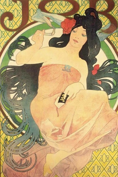 Alphonse Mucha, manifesto pubblicitario delle sigarette Job, 1898