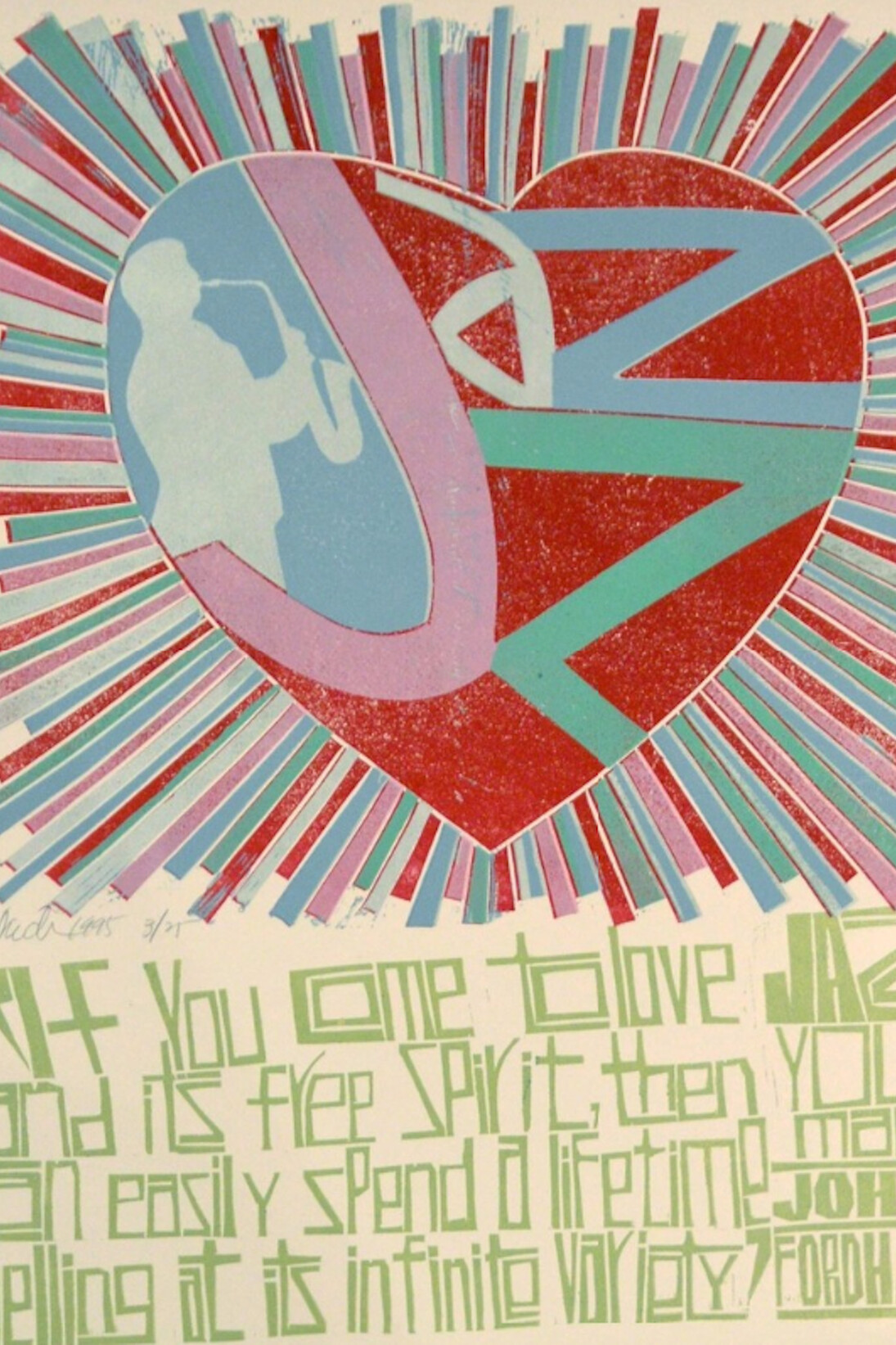Paul Peter Piech, Jazz sayings, John Fordham, 1995.  Courtesy of Waterhouse & Dodd