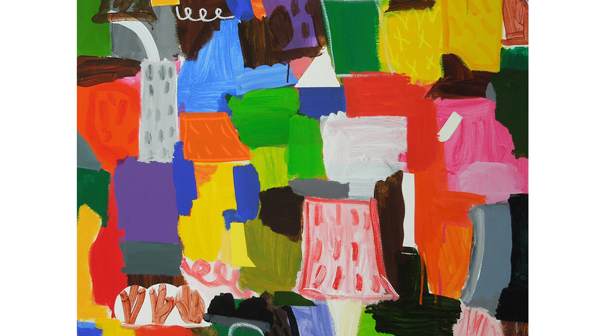 Toru Hamada, T-14-83, 2014, acrylic on canvas, 100 x 100 cm