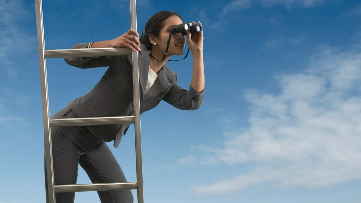 Una mujer buscando trabajo