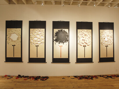 Scar, memory and transcendence, 2014, ink and color on mulberry paper