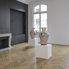 Jennifer Rochlin, Suns and Lovers, vue d'exposition. Avec l'aimable autorisation de la Galerie Mariane Ibrahim