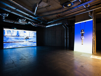 Installation of Best Effort Network by Olia Lialina at arebyte Gallery. Image: Max Colson
