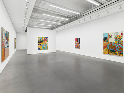 Hilary Pecis, Warm rhythm, exhibition view. Courtesy of David Kordansky Gallery