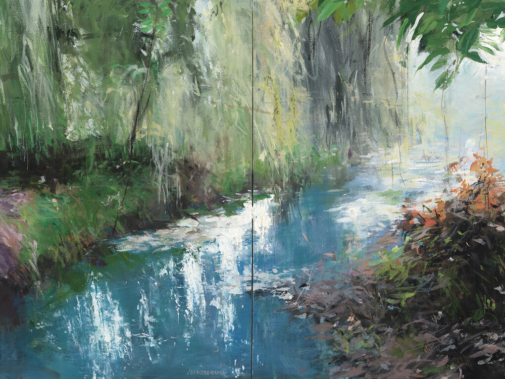 Joan Cobb Marsh, Monet’s Pond I, 24”x24”, oil on canvas