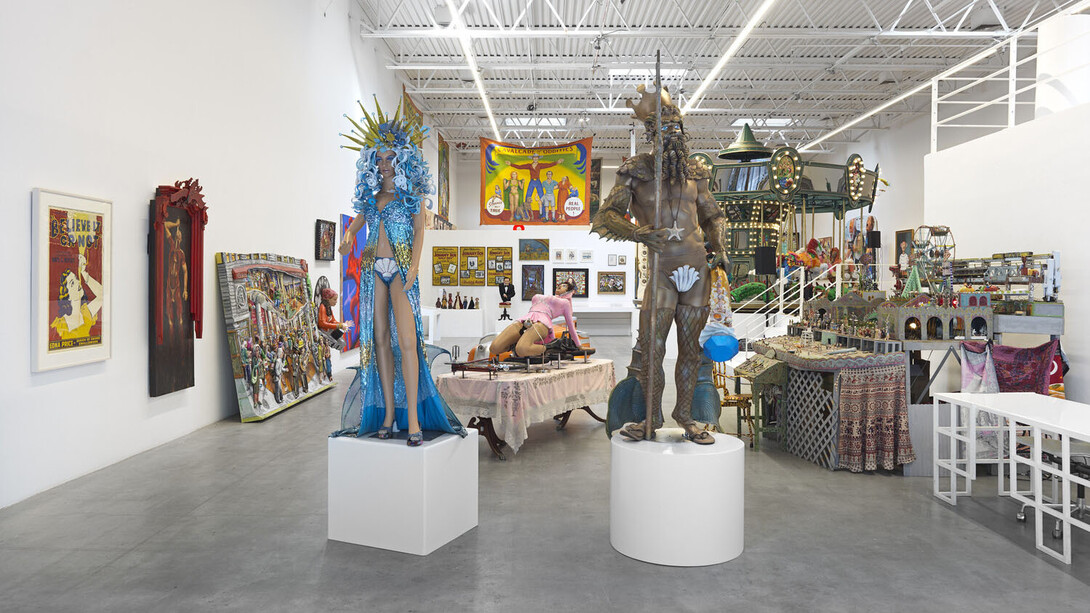 Various artists, Carnival, exhibition view. Courtesy of Jeffrey Deitch Gallery