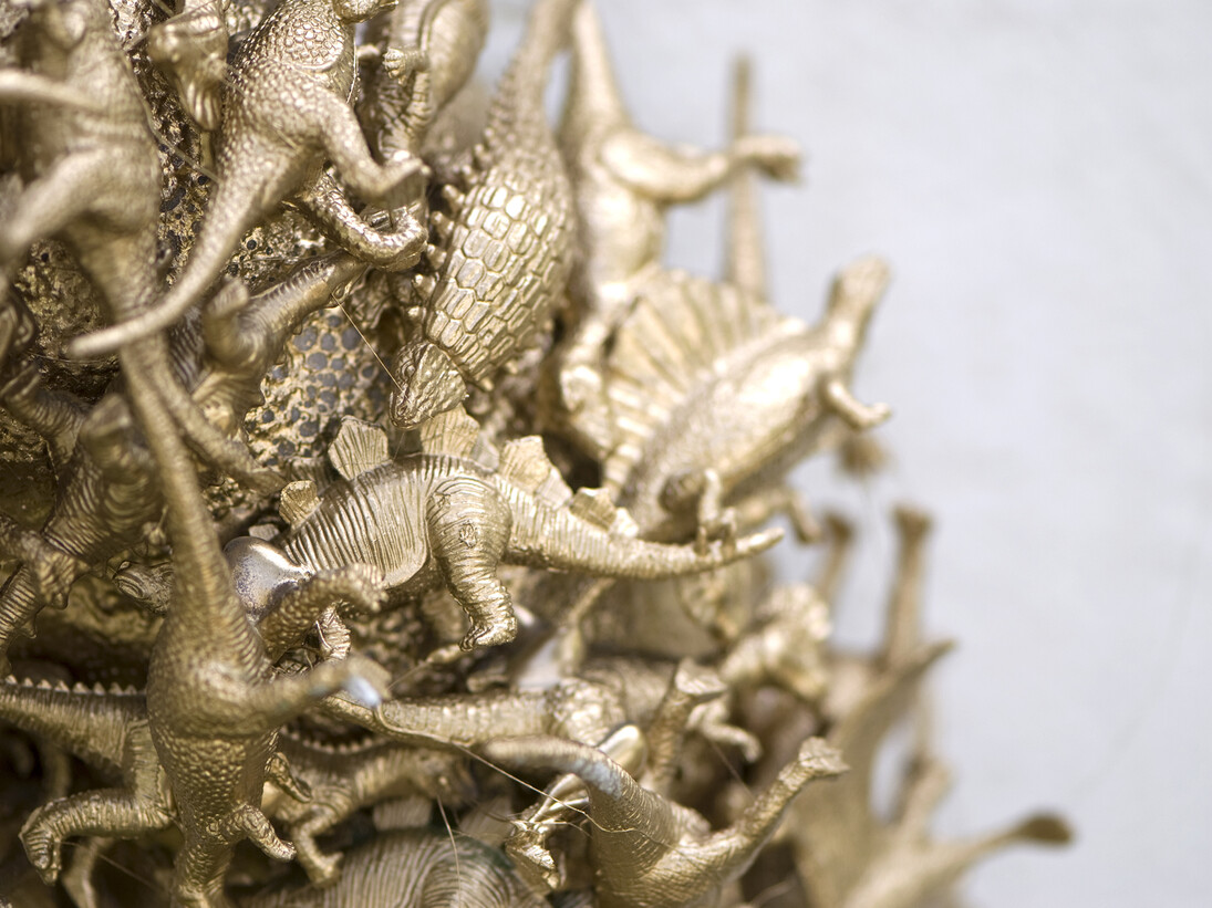 David Lihard, Funeral wreath made with toys (detail), 2013