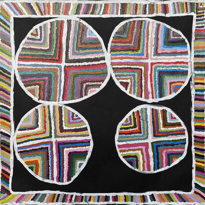 Together we share our stories, artwork in exhibition. Courtesy of Japingka Gallery