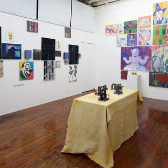Graham Collins, Workers playtime, exhibition view. Courtesy of Halsey McKay Gallery 