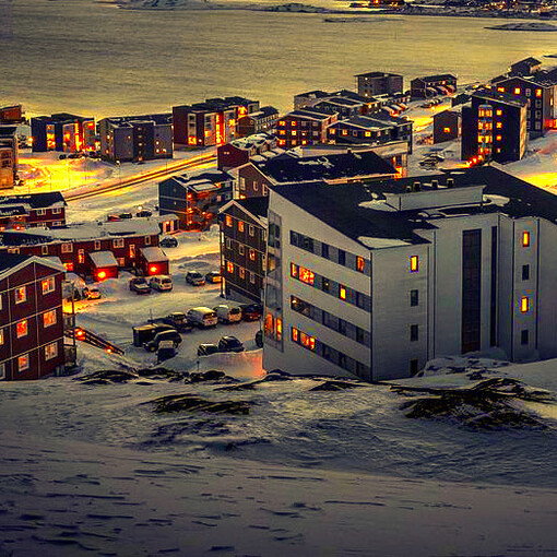 Trumps schamlose Begehrlichkeit: Grönland. Bild: Grönlands Hauptstadt Nuuk