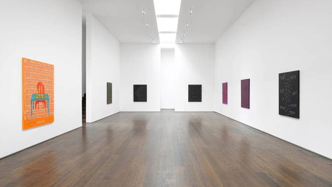 NS Harsha, Camel and the tent times, exhibition view. Courtesy of Victoria Miro Gallery