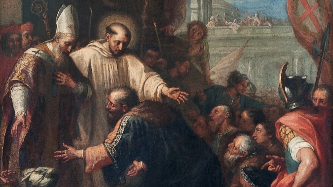 Pietro da Pietri, "La fine dello scisma di Anacleto, con Papa Innocenzo, San Bernardo e il pentito Vittorio IV", XVII secolo circa, Londra