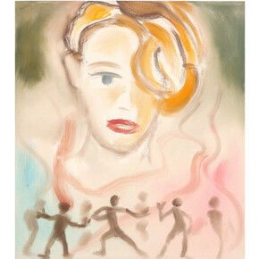 Sophie von Hellermann, Catherine, 2015, pigment and acrylic emulsion on canvas, 118 x 105 cm, 46 1/2 x 41 3/8 ins, courtesy Vilma Gold, London
