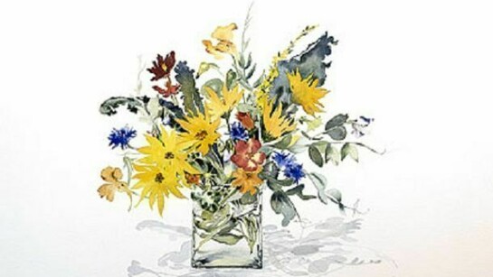 Susan Van Campen, Bouquet Late Fall, 2012, Watercolor on paper, 23 x 30 in.