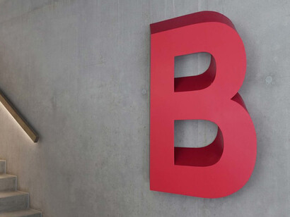 3D Lettering on Buildings. Courtesy of Museum für Gestaltung