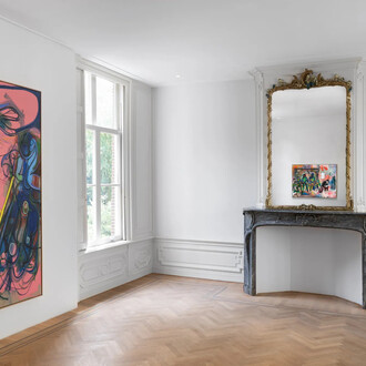 Daniel Richter, Funky dimes, exhibition view. Courtesy of GRIMM