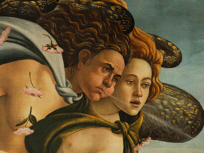 Sandro Botticelli, La nascita del Nuovo Mondo (La nascita di Venere), Firenze, Uffizi, particolare