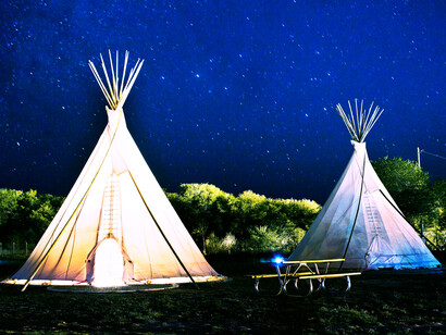 Cabana típica dos índios norte-americanos