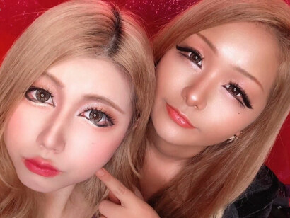 Two women in gyaru makeup, symbolising the subculture’s embrace of unapologetic individuality