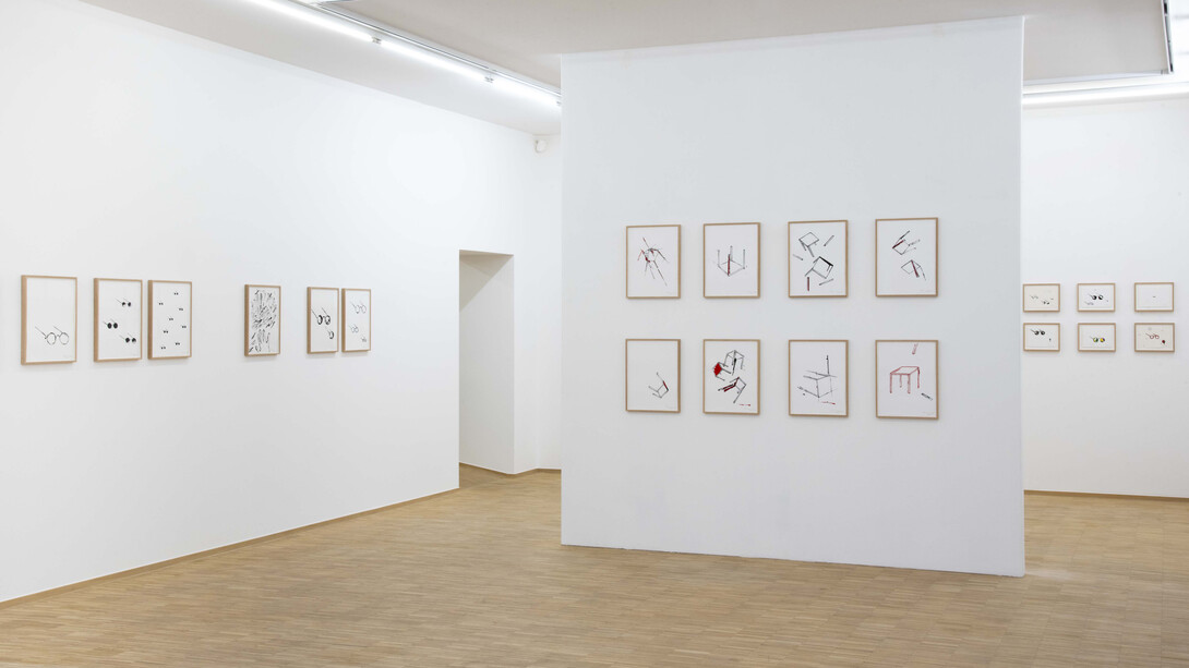 Robert Wilson, OEuvres sur papier, exhibition view. Courtesy of Nosbaum Reding