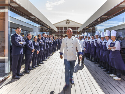 Ángel León y su equipo en Aponiente