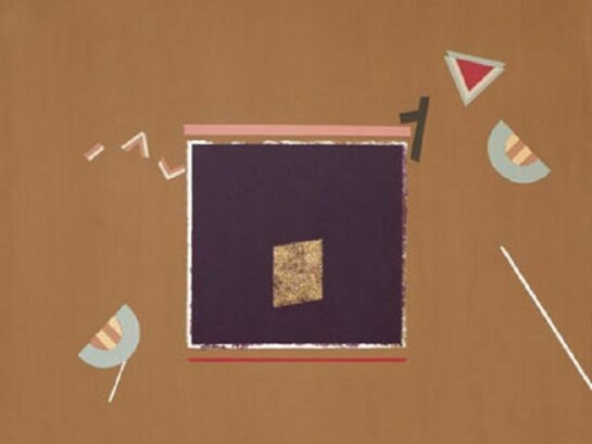 Carole Eisne, "Jazzue", acrylic on linen canvas, 40 x 47 inches, 1981
