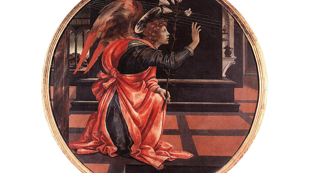 Filippino Lippi, Angelo annunziante, 1483-84. San Gimignano, Civici Musei, Pinacoteca. 
