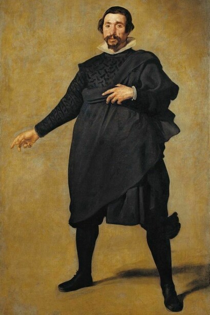 Diego Velázquez, Pablo de Valladolid, hacia 1635.
Óleo sobre lienzo, 209 x 123 cm. Museo Nacional del Prado, Madrid