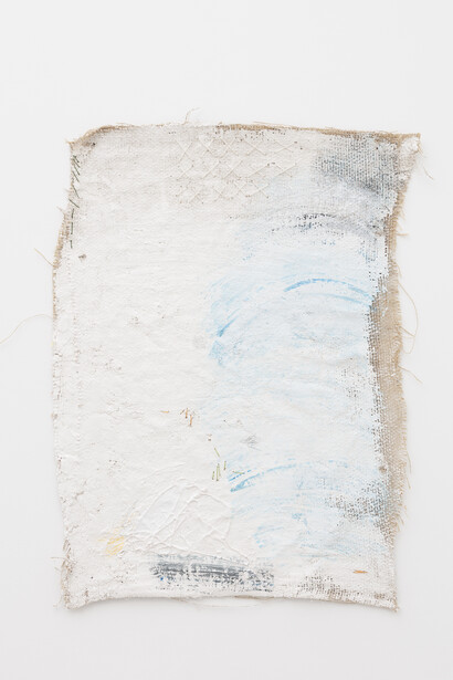 Jodie Carey, Untitled, 2017. Pencil, dye, plaster, and canvas 72 x 48.5 cm 28 3/8 x 19 1/8 in. Copyright Will Amlot. Courtesy Edel Assanti.