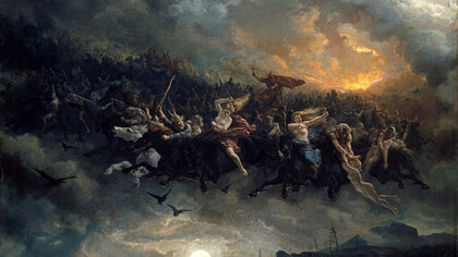 Peter Nicolai Arbo, La caza salvaje de Odín (1872)