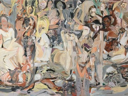 Untitled, 2012, Oil on linen, 109 x 171 inches (276.9 x 434.3 cm), Photo by Rob McKeever © Cecily Brown. Courtesy Gagosian Gallery