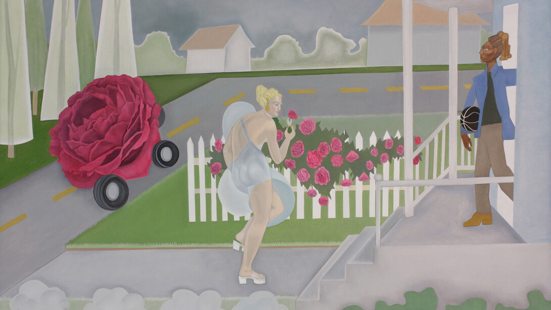 Elizabeth Fox, The roses appear, 2024. Courtesy of Dolby Chadwick Gallery 