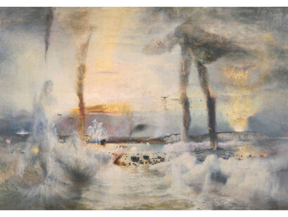 Richard Eurich, The Landing at Dieppe, 19th August 1942 1942-3, Oil paint on wood, 1219 x 1753 mm
© Tate
