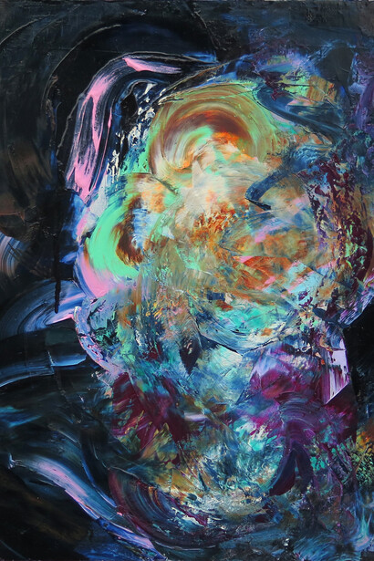 Jane LaFarge Hamill, Saga of Gisili the Outlaw,  2015, Oil on wood, 16 x 12 inches