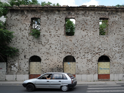 Mostar, Bosnia Herzegovina. Edificio destruido por las bombas
