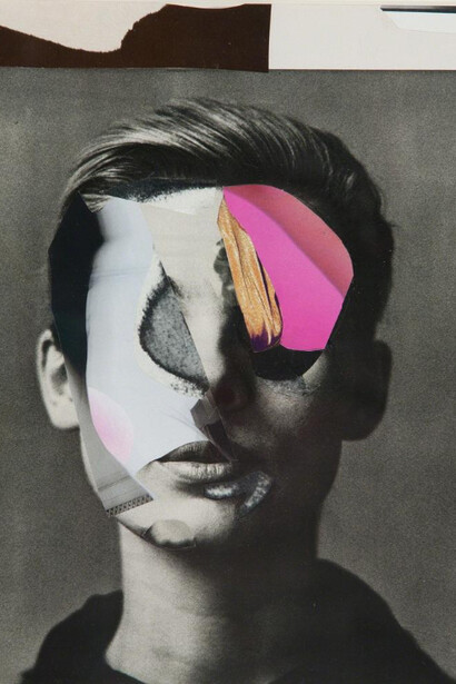 Charles Wilkin, Sleep Walker, 2014, collage, 11 × 8 in., 27.9 × 20.3 cm