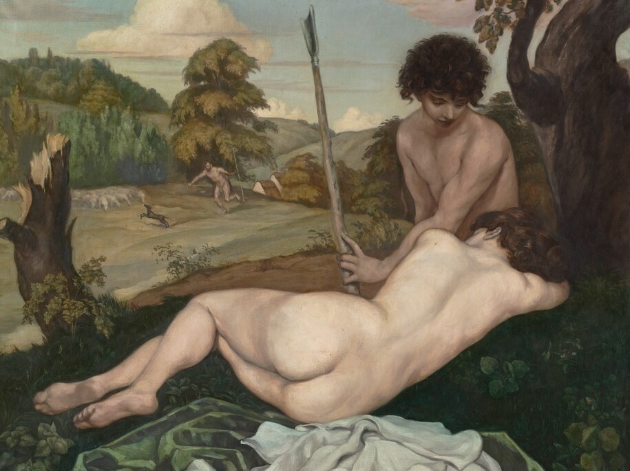 Emile Bernard, Le repos du berger, Huile sur toile, 140 x 170,5 cm, Paris, musée d’Orsay, © Musée d'Orsay, Dist. RMN-Grand Palais / Patrice Schmidt