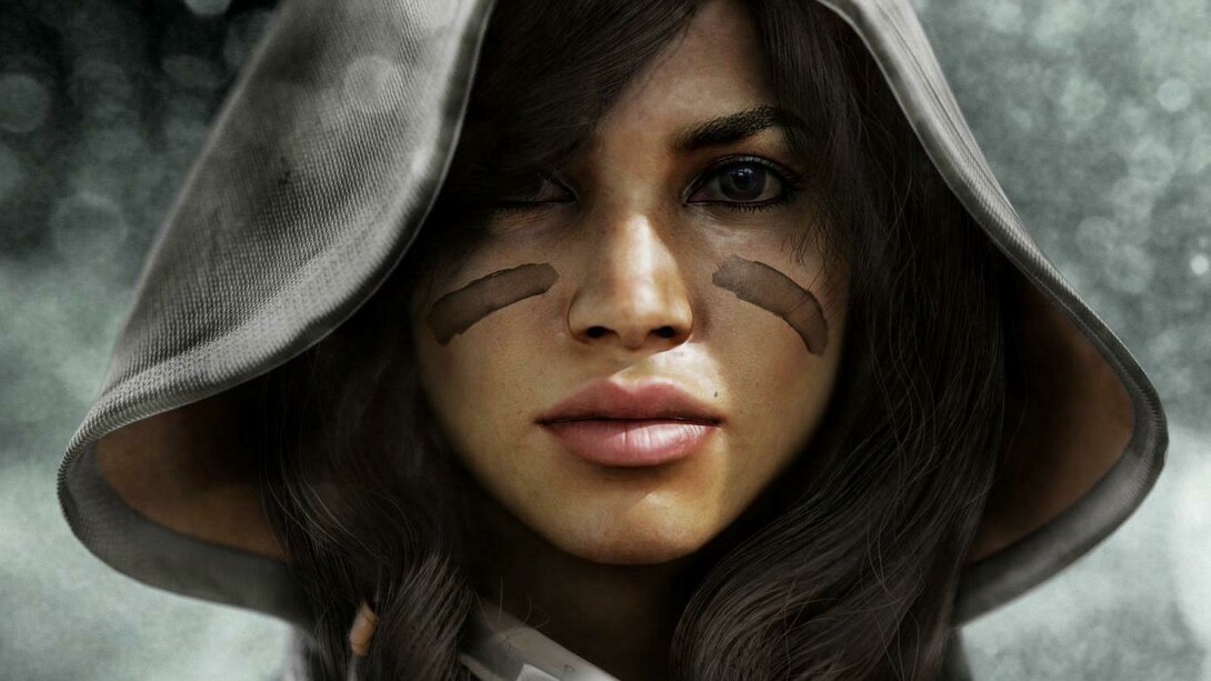Mulher com pintura de guerra
