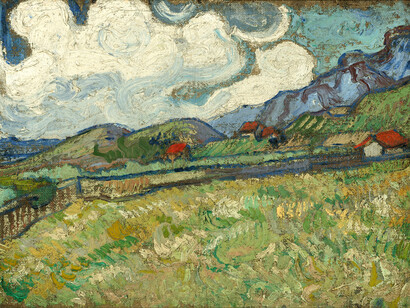 Vincent van Gogh (Zundert 1853 – Auvers-sur-Oise 1890). Il campo di grano dietro l'ospdale di Saint Pault, Saint Rémy (The Wheat Field behind St. Paul's Hospital, St. Rémy), 1889. Olio su tela, 24,1x33,6 cm. Virginia Museum of Fine Arts, Collection of Mr. and Mrs. Paul Mellon, 83.23. Image © Virginia Museum of Fine Arts