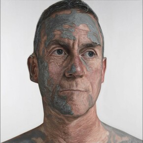 Kyle Barnes (b. 1986), 'Company Sargeant Gary Madden', 2018. Oil on canvas, 140 x 140 cm. © Kyle Barnes. Photo © National Gallery of Ireland.